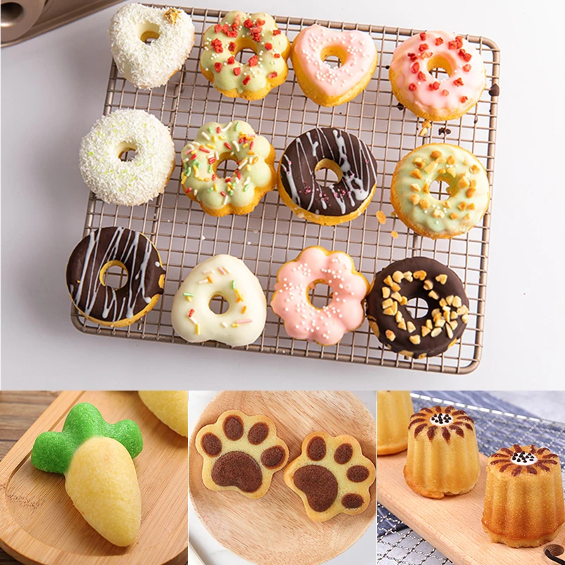 Professional custom carbon steel non-stick bakeware cupcake muffin mold donut mould bread loaf baking pan pizza pan