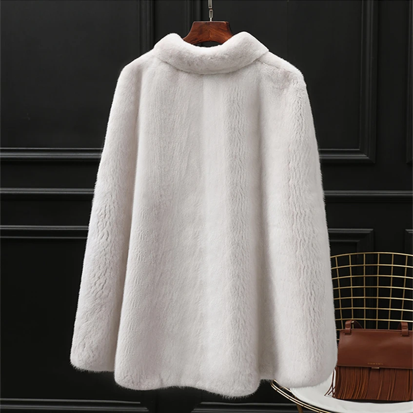 Wholesale Women Winter Warm Custom cashmere wool high quality Faux Fur poncho lady Fluffy rabbit cape women fur shawl