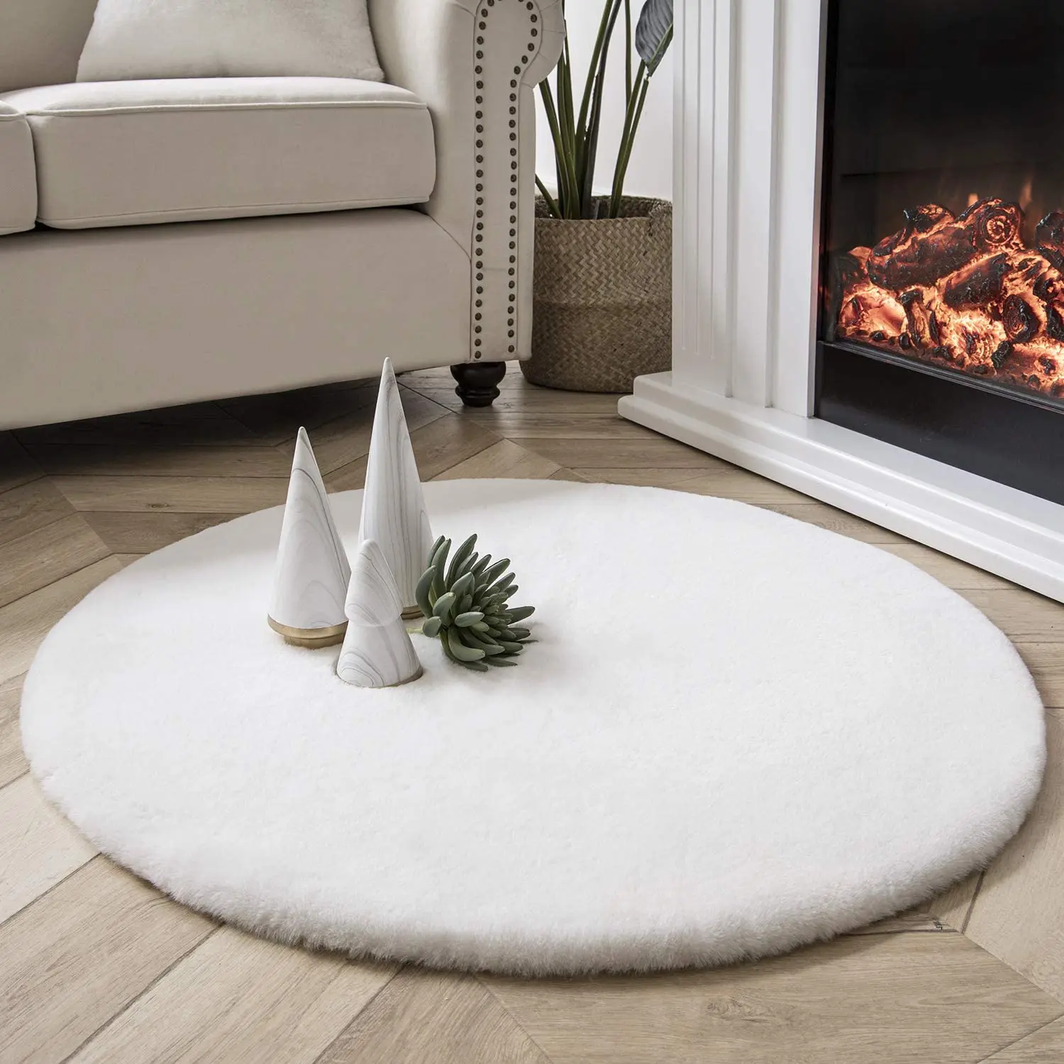 Soft Carpet Anti-Slip Shaggy Fur Rabbit Soft Carpet Floor Carpet Floor Chairs Sofas Cushions For Beds Room Living Room