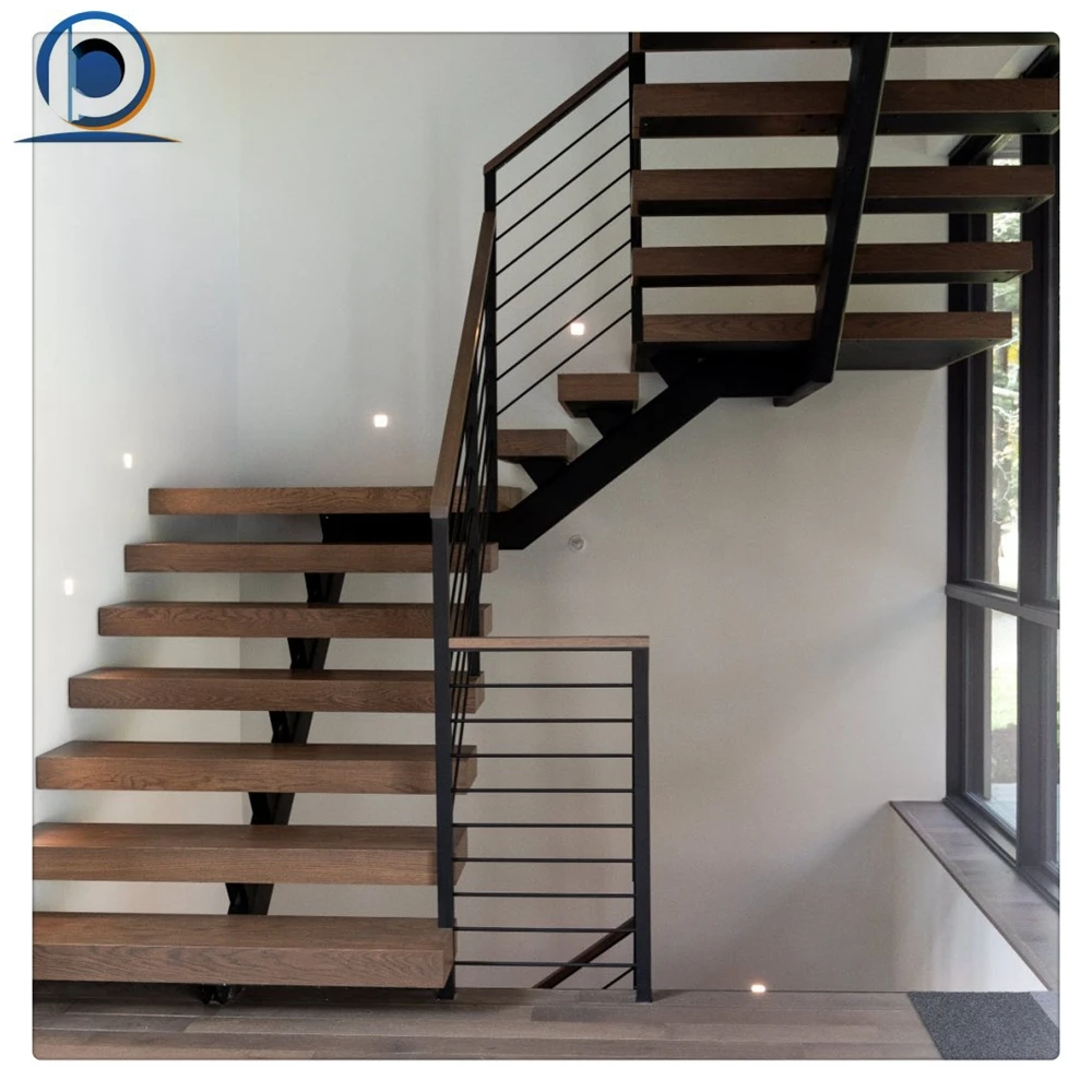 Prima Stairs For Outdoor Smart Step Middle Stringer Single Steel Beam Straight Staircase
