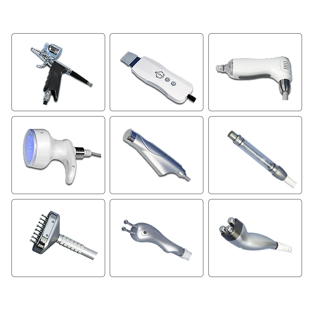 Mutil-function 10in1  facial beauty machine dembrasion RF for tripolar micro wave spray oxygen Deep cleaning