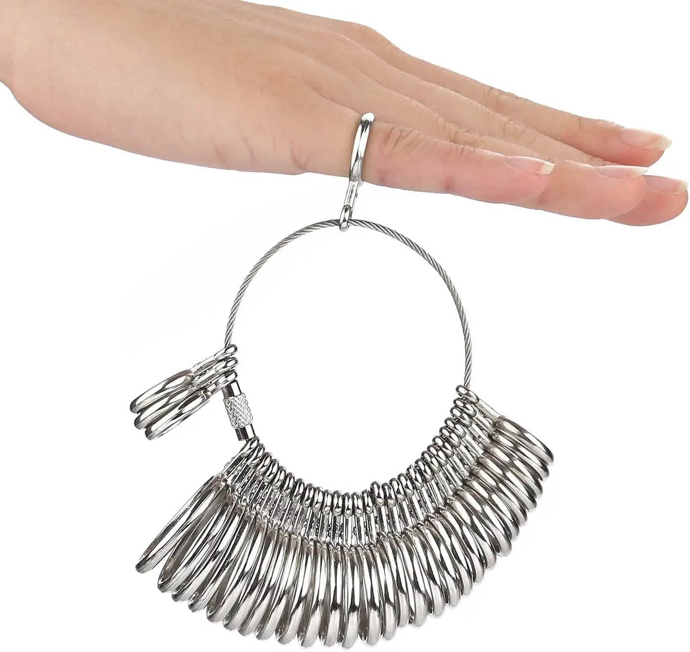 Jp 1-28 Finger Measuring Stick Ruler Gauge with 28 Circle Ring Sizer Measuring Tool for Man or Women Jewelry