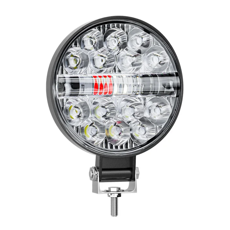 HY 3inch round vehicle auxiliary lighting accessories spotlight driving light with red and blue flashing DRL car LED work light