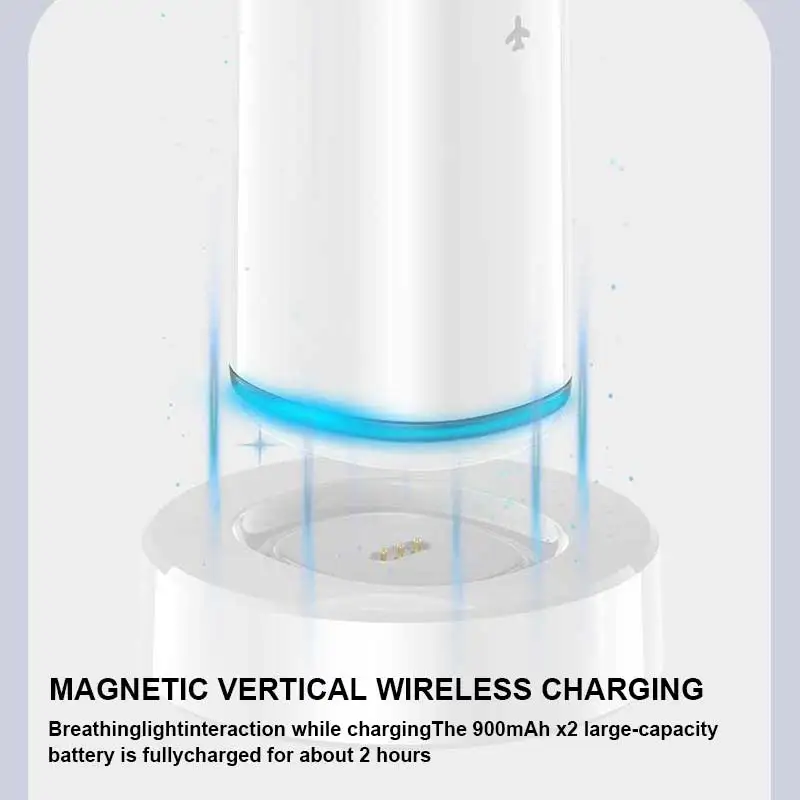 Хит продаж 6 режимов металлическая конфигурация сбалансированная технология щетка головка управление нажатием ключа беспроводной датчик перезаряжаемая зубная