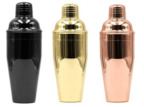 Premium Brushed Bartender Set Cocktail Shaker Set Copper Coated Stainless Steel Rod Cocktail Making Machine Set