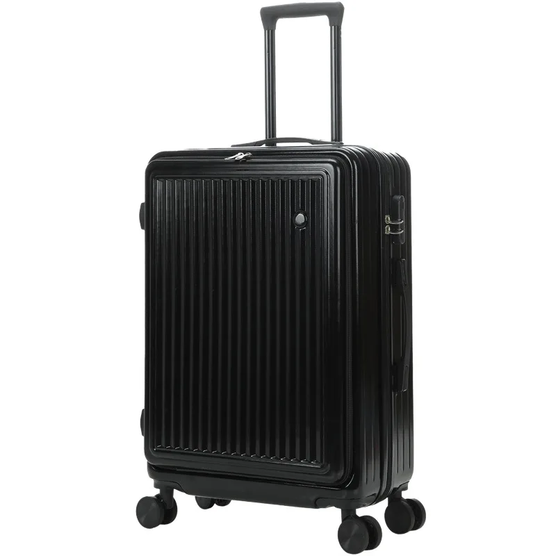 Hot Sale ABS Zipper Hard Case Bag PC Travel Trolley Luggage 20 Inch Lightweight Suitcase  Maletas New Front Opening Trolley Case