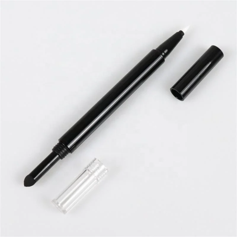 Hot sale 2 in 1 Eyebrow Powder and liquid Eyeliner container custom private logo empty 2-head eyeliner and eyebrow powder tube