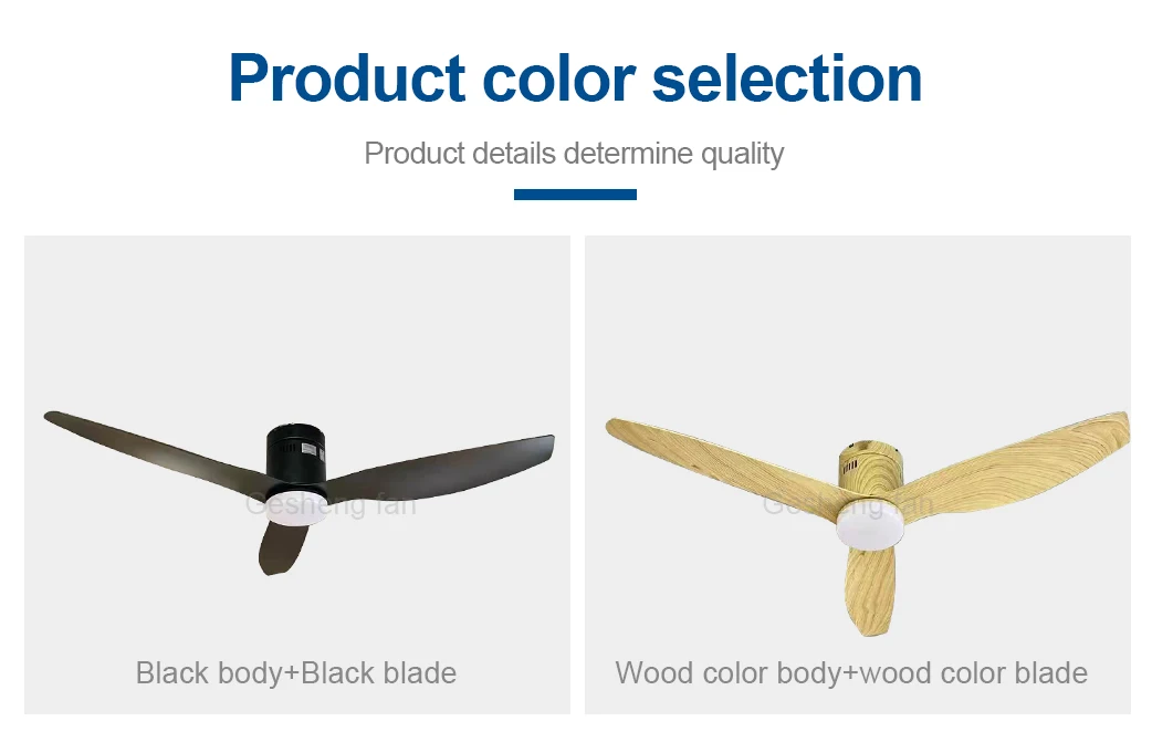 China manufacturer modern design 42 52 inch indoor bedroom smart 3 ABS blade dc bldc remote control white ceiling fan