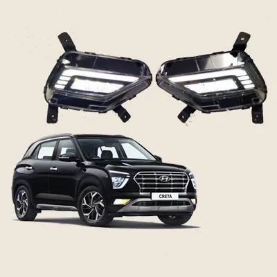 Передние фары для Hyundai ix25 2020-2021 дневные ходовые огни Creta 2020 противоударные Ix25