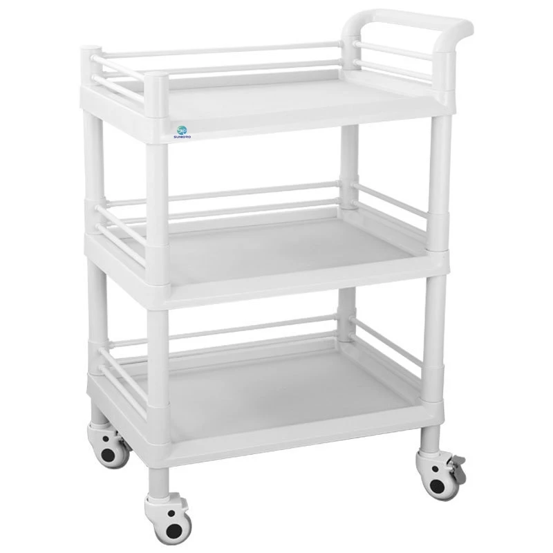 hospital medical use ABS medical trolley anesthesia medicine trolley drug delivery mobile cart on sell