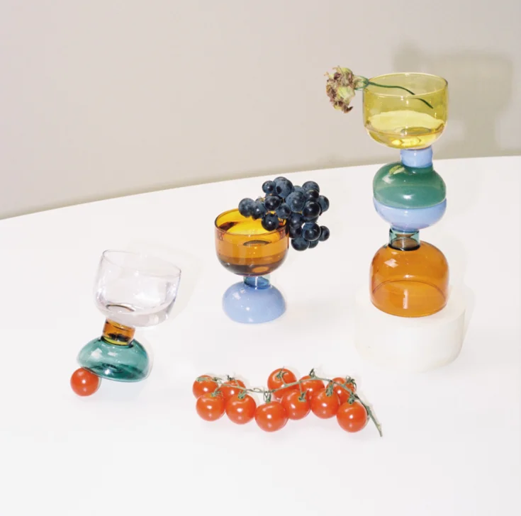 Нестандартная термостойкая цветная чашка из боросиликатного стекла для напитков коктейлей чая молока сока OEM ручная работа