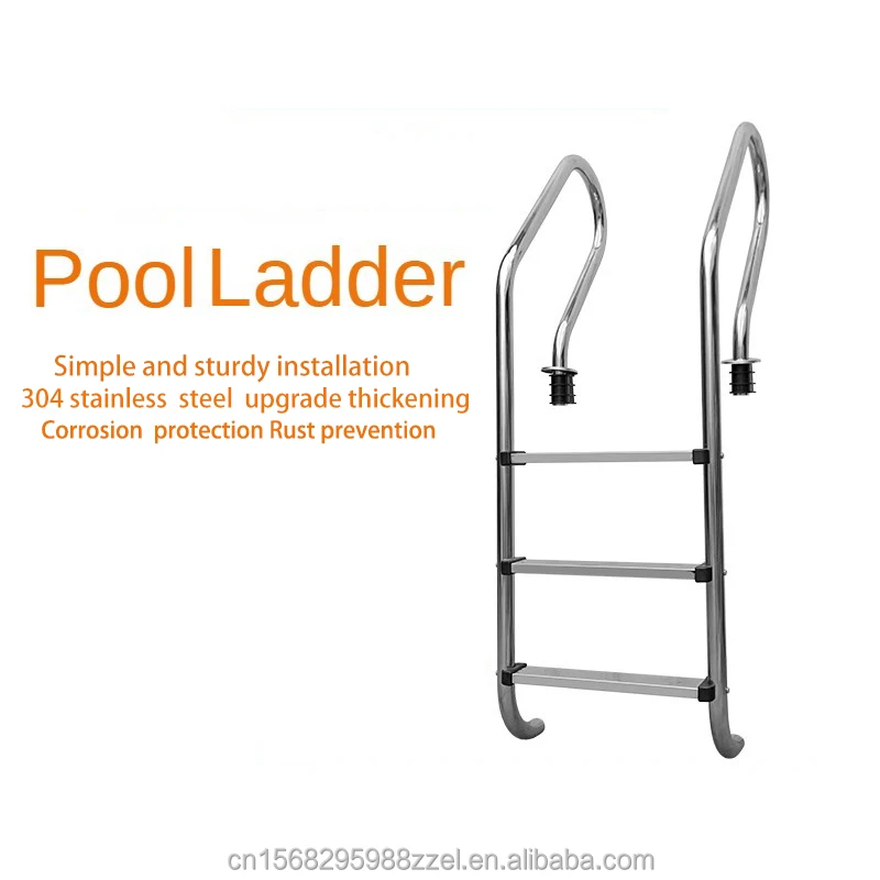Equipment Ladder Step 2 3 4 5 Steps Swimming Pool Accessories Stainless Steel 304 316 Anti-slip Pool Ladder handrail Ladder