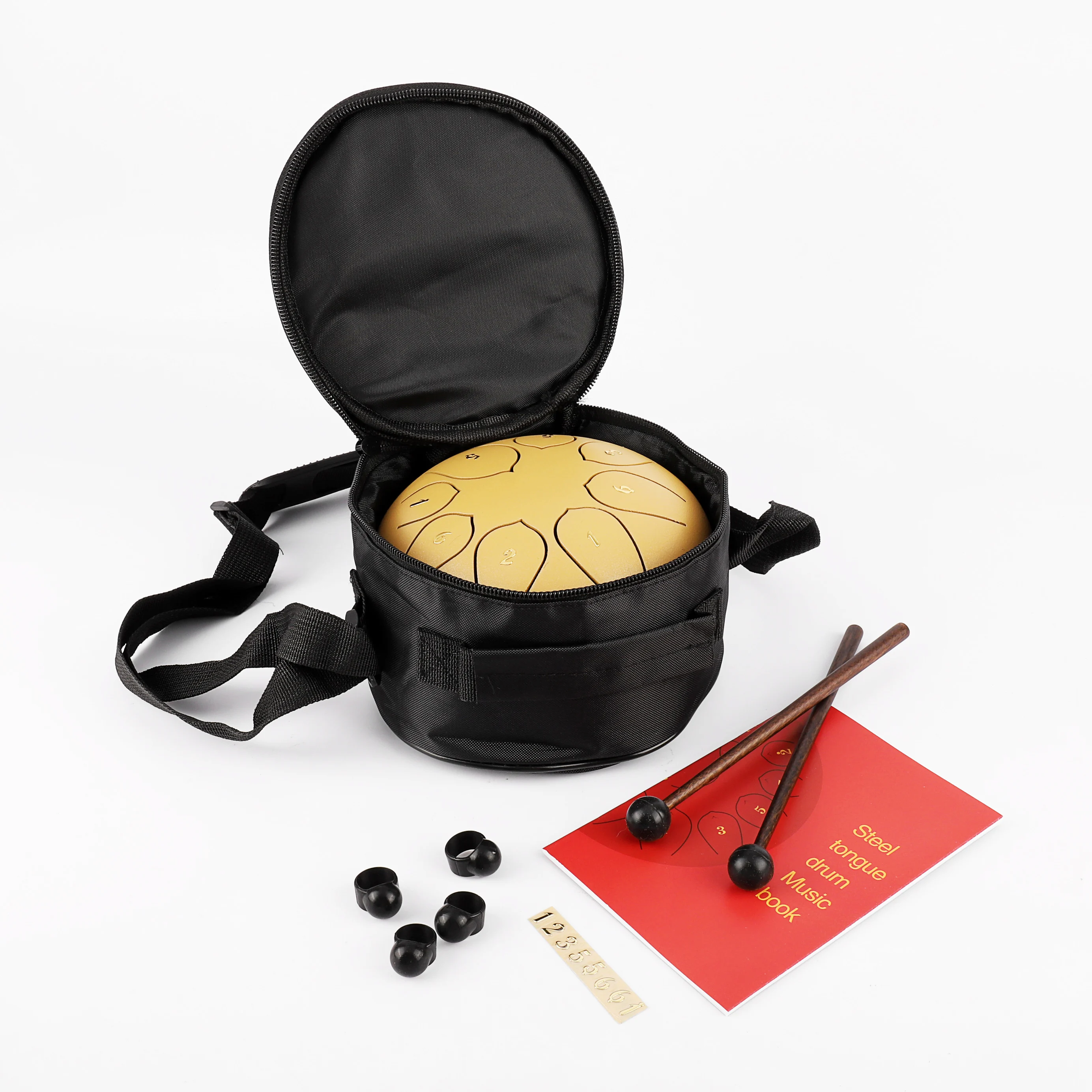 SUXINRU GOLD 8inches 8tones  percussion-instrument hand pan for YOGA  steel tongue drum