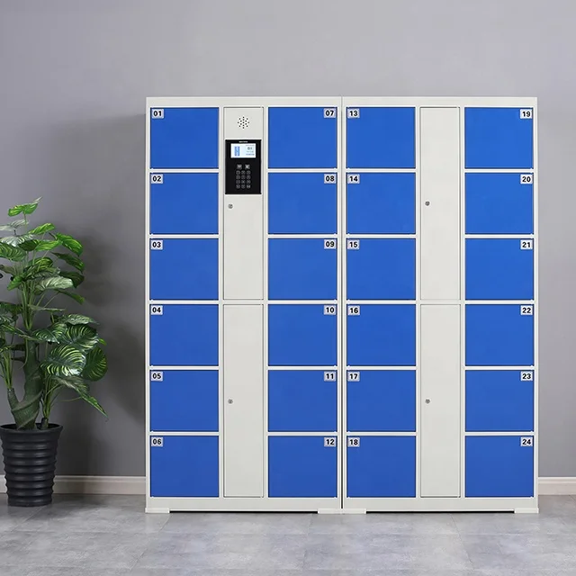 automation digital pin code locker smart luggage storage locker with face recognition barcode system