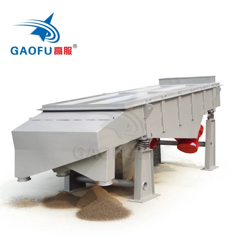 Factory direct sales rectangle vibration sifter sawdust sand screening stainless steel linear vibrating screen equipment