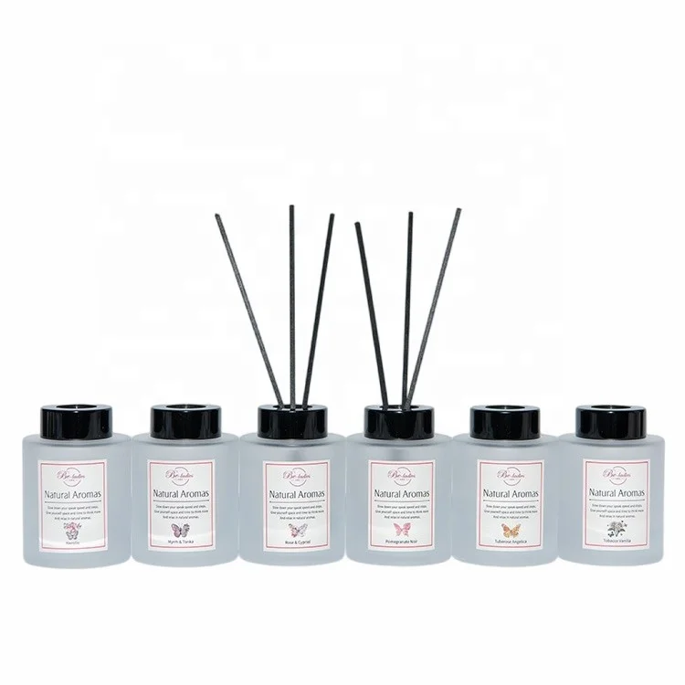 Custom New Style 120Ml Essential Oil Aroma Diffuser Glass Reed Perfume Diffuser Matte Bottle Reed Diffuser
