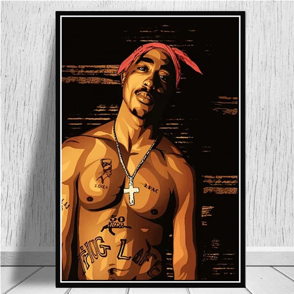  Плакаты и принты в стиле хип-хоп 2PAC Legend Star картины на холсте рэпера стену для украшения
