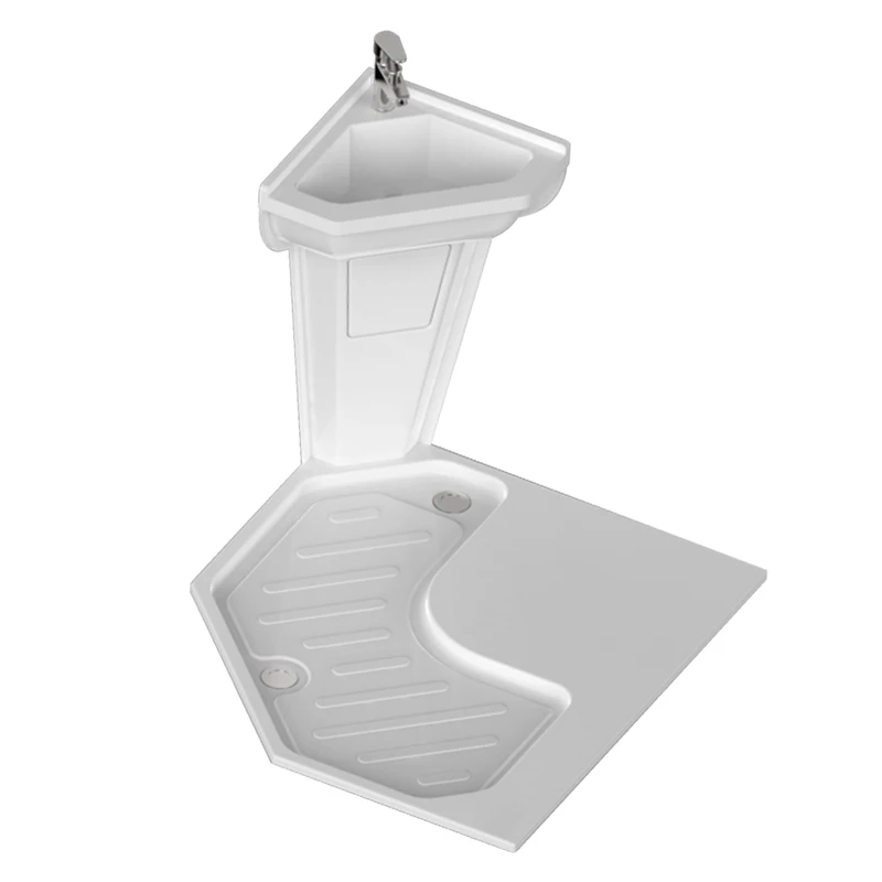 Motorhome refitting accessories Motorhome toilet base Toilet shower basin left side diagonal door