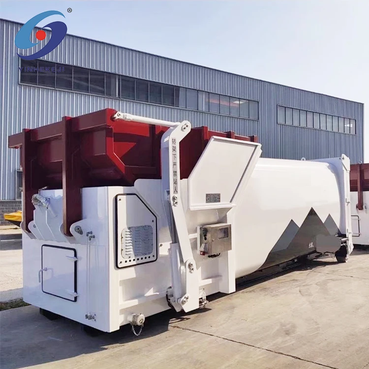 
Horizontal Fixed Garbage Compression Equipment Paper Machine Waste Management Trash Compactor 