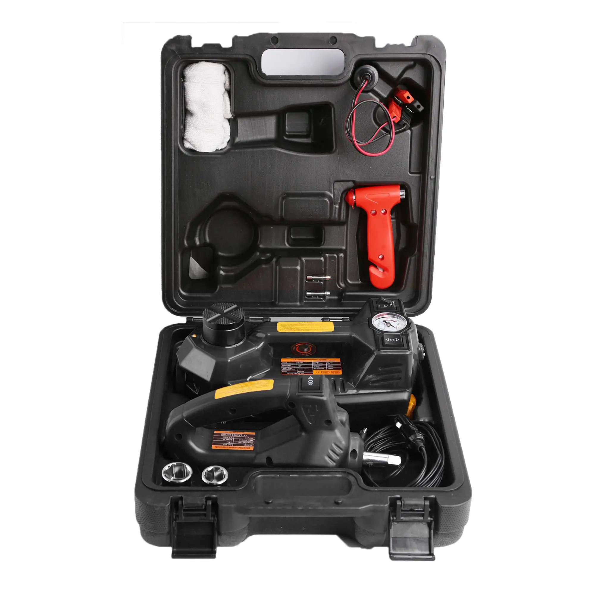 5 Ton Electric Car Jack kit 3 in 1 Set with Tire Inflator 12V DC Hydraulic floor jack