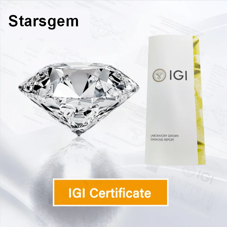 WuZhou Starsgem VG IGI D SI2 1CT 1 CT 1 Carat Loose Lab Diamond