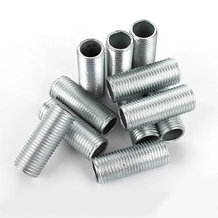 M6 M8 M10 M12 M14 M16 M18 M20 Zinc Plated Iron Lamp Pipe All Threaded Hollow Tube Rod For Lighting