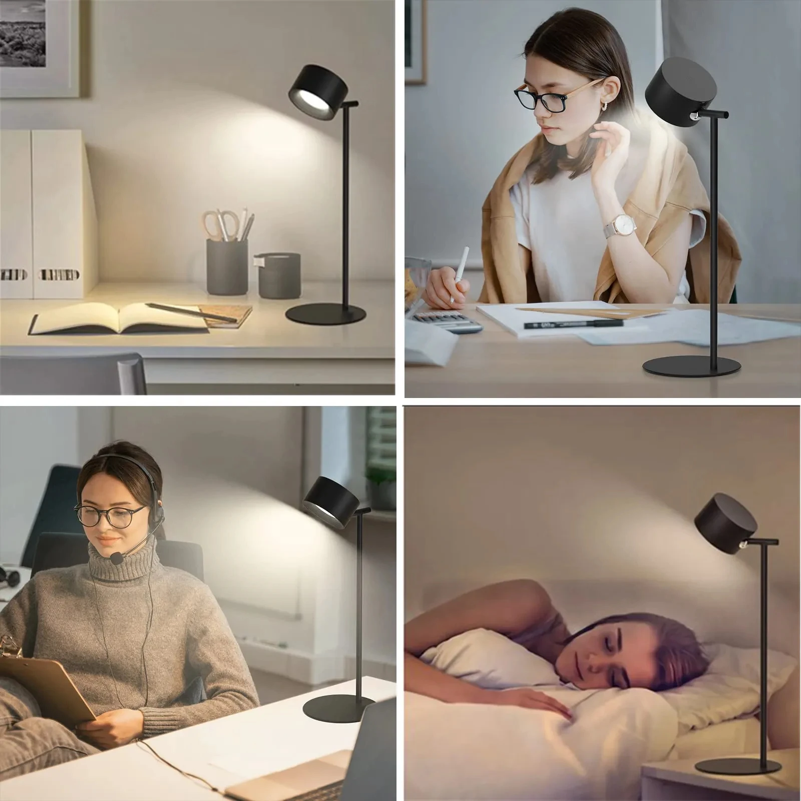 Magnetic Touchable Remote Control LED USB Rechargeable Table Lamp 360 Rotate Cordless Desk Lights Home Bedroom Wall Night Lamp
