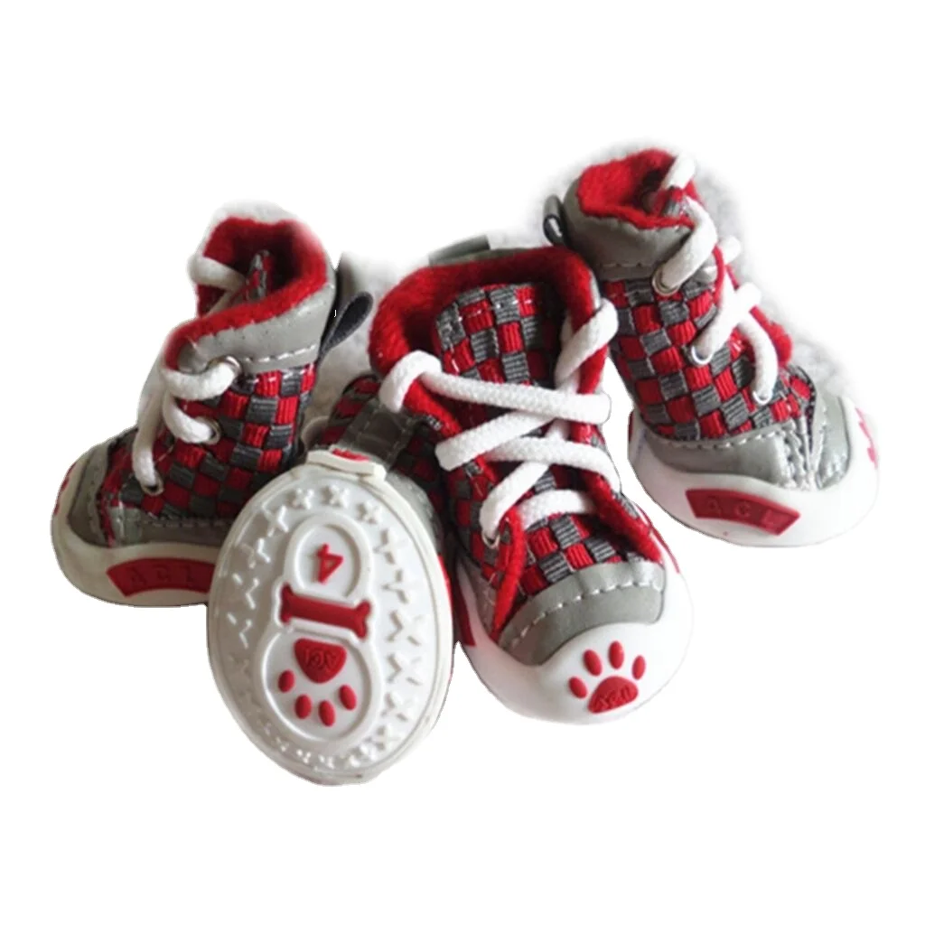 Factory direct sales dog shoes summer breathable pet knitted shoes Wear-resistant non-slip pet shoes