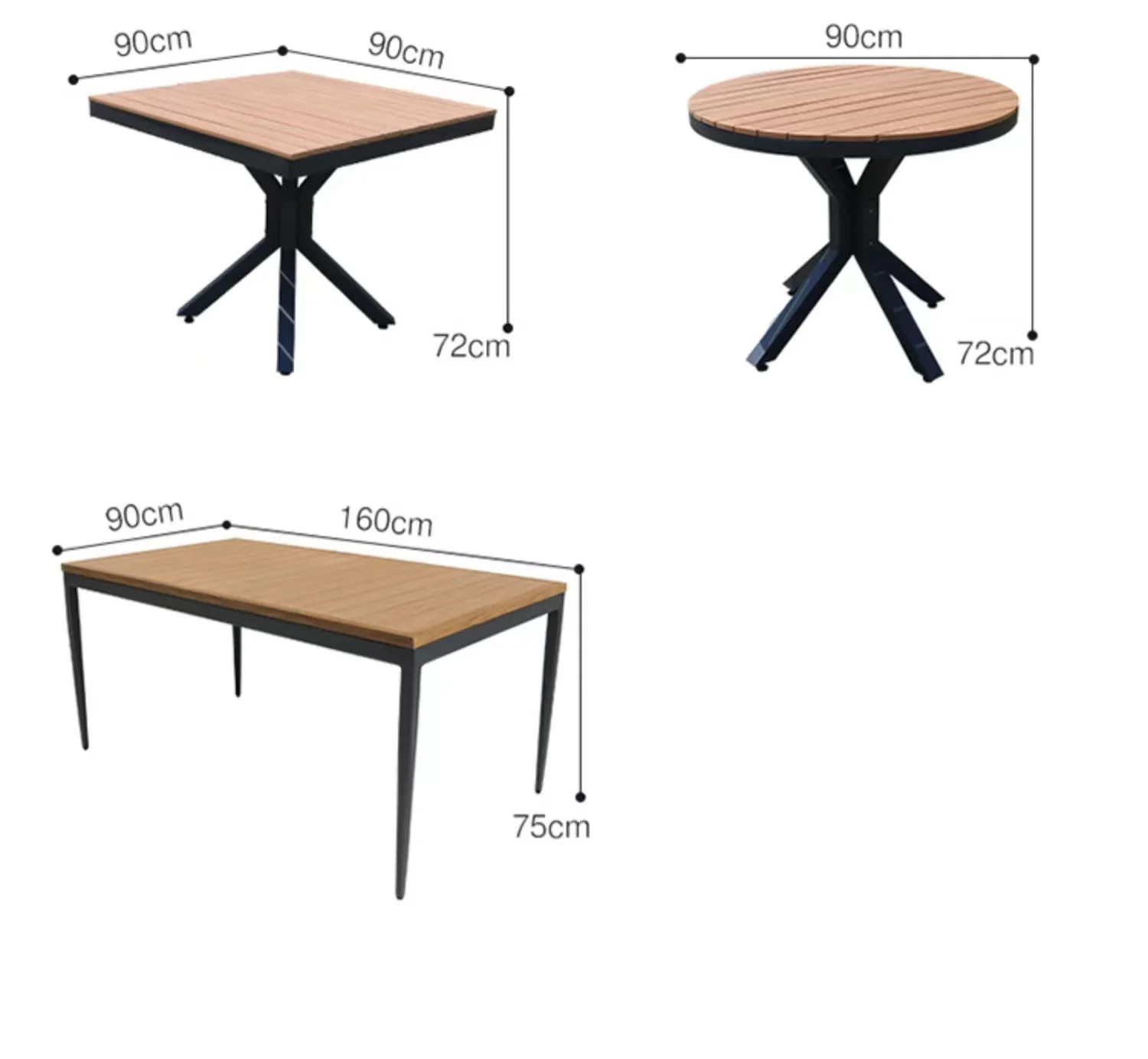 Great Solid wooden teak Good Garden furniture design PE rattan  wicker handwoven  outdoor dining set