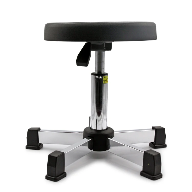 Height Adjustment Type Black Adjustable PU Leather Anti-static ESD Chair Stool
