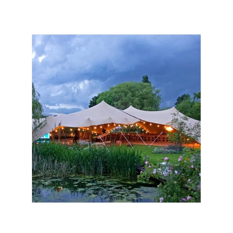 Customized Outdoor Wedding Tent Free Style Stretch with Aluminium Poles for Trade Shows