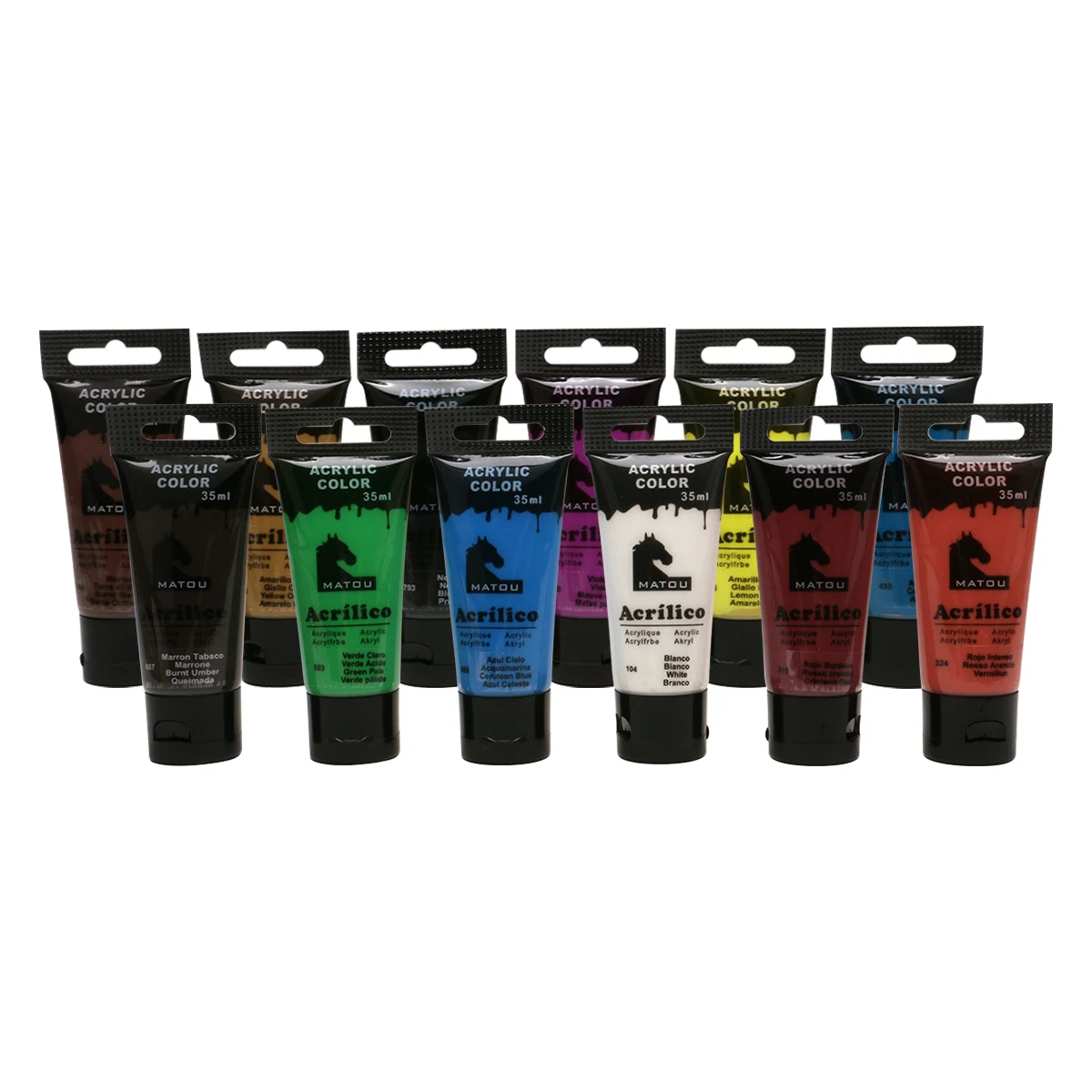 Opeth 12Colors Acrylic Paint Tube Set 35ML/1.18oz Professional Acrylic Paint Set For Artists, Beginners