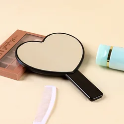 Customized hand mirror Private Label pocket mirror heart-shaped custom logo makeup mirrors for beauty girl