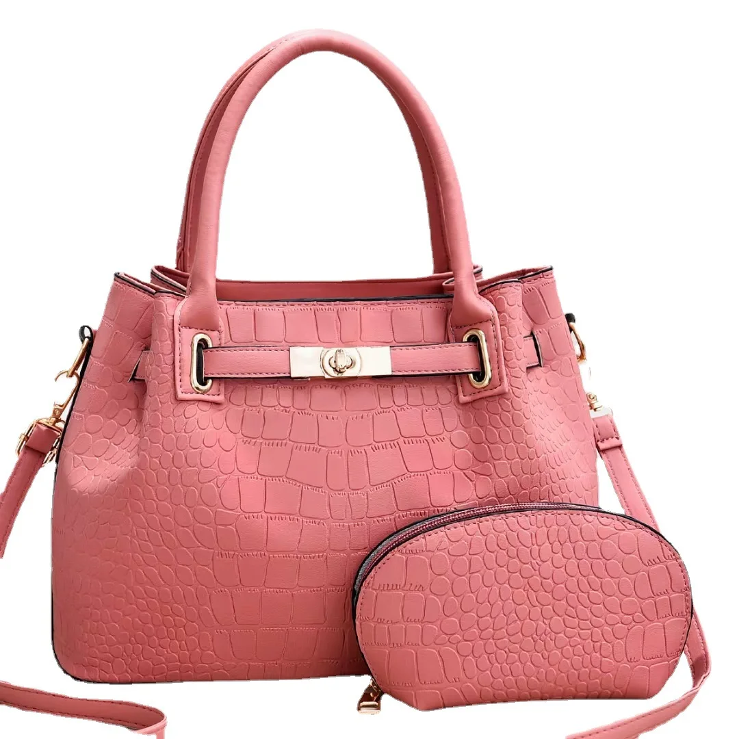 New Fashion Bags Luxury hand bags for Women Crocodile PU Leather Handbag Large Capacity including 2 Size Bag