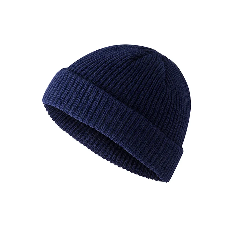 Wholesale Winter Hats Unisex Pure Color Plain Cap Gorro de invierno Knitted Hat Beanie