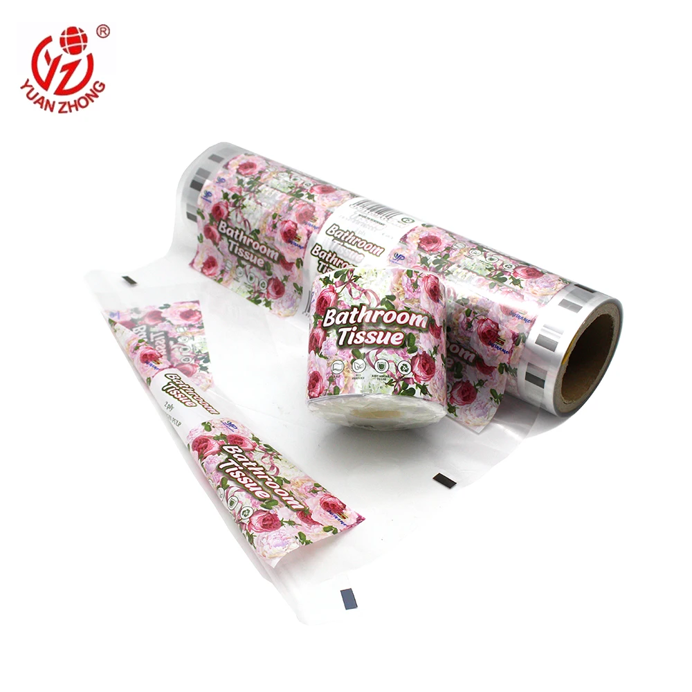 Tissue Paper Package Film Custom Printing Toilet Package Plastic PE Packaging Bag