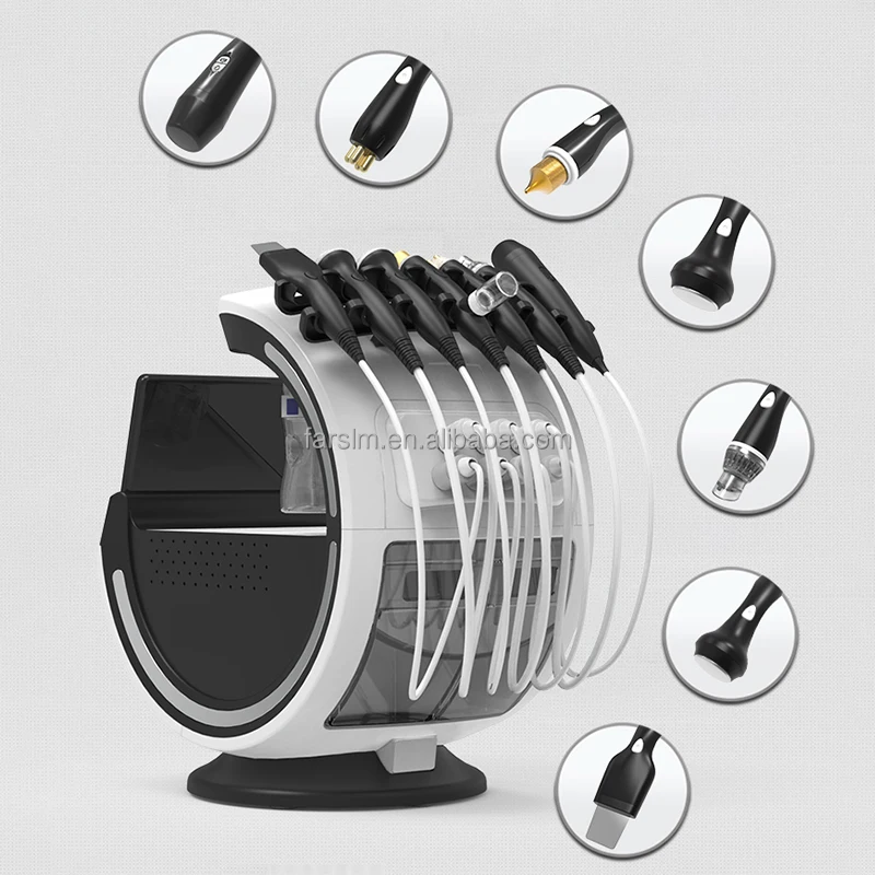 Black Ice Blue Hydraskin 7 In 1 Small Bubble Machine For Deep Cleaning Vacuum Blackhead Remover Skin Analyzer Aqua Peeling