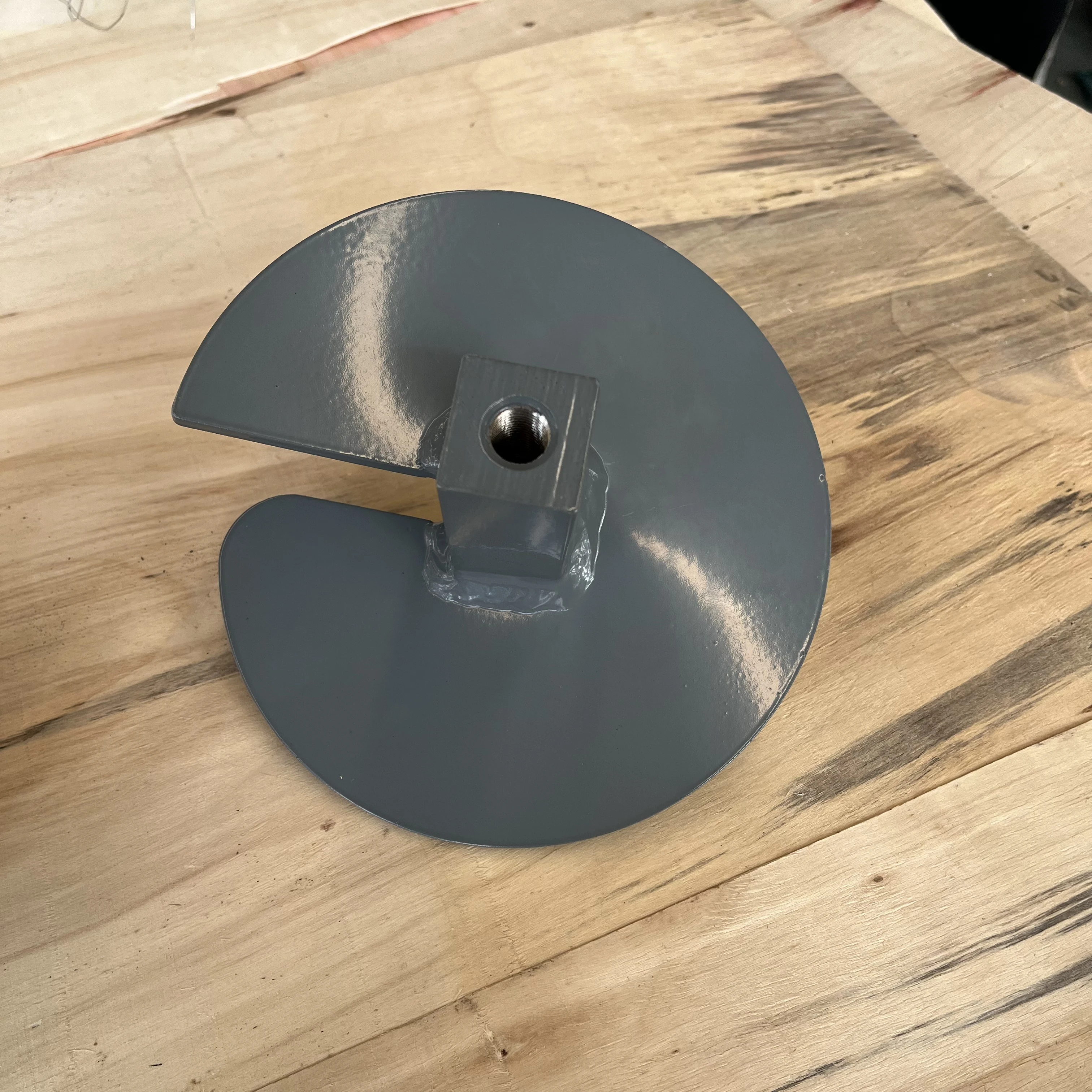 Carbon Steel Single Solid Square Hub Helix Power Driven Helical Ground Anchor