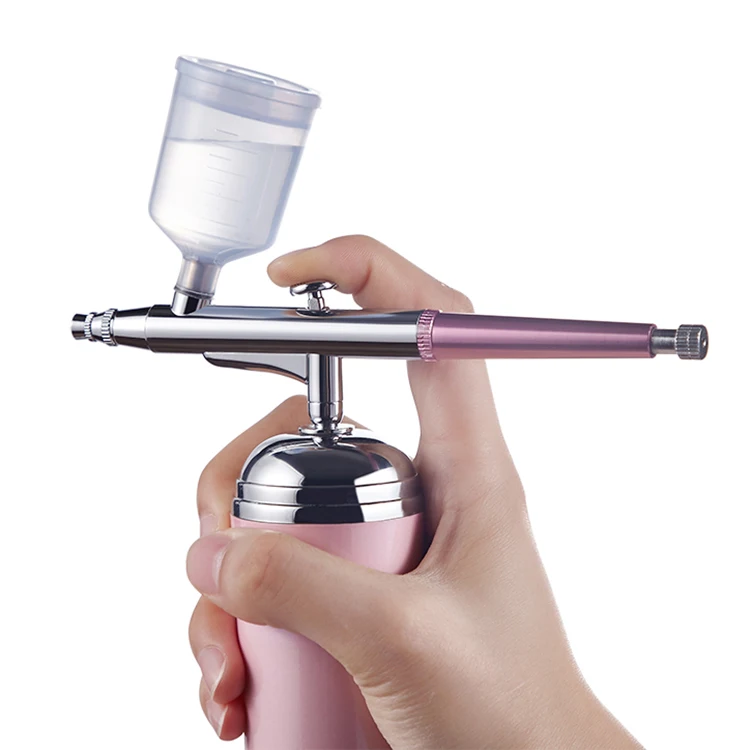 New Fashion Pink compressor cordless airbrush compressor kit for barber hair coloring