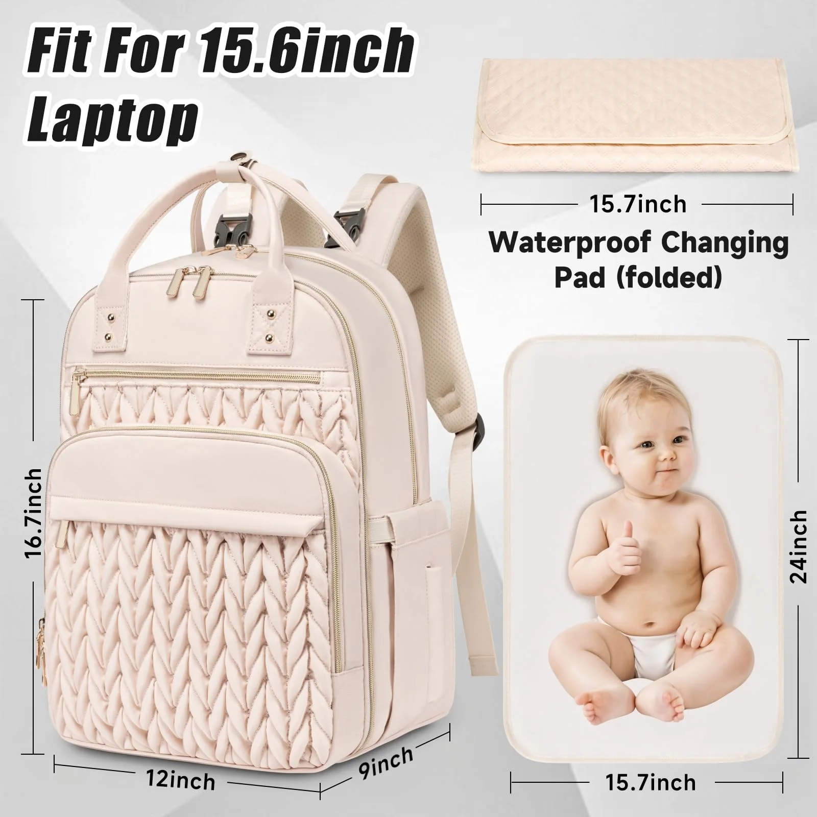 Portable Folding Mosquito Net Crib Mommy Bag Multi-functional Portable Large-capacity Leisure Shoulder Mother and Baby Bag