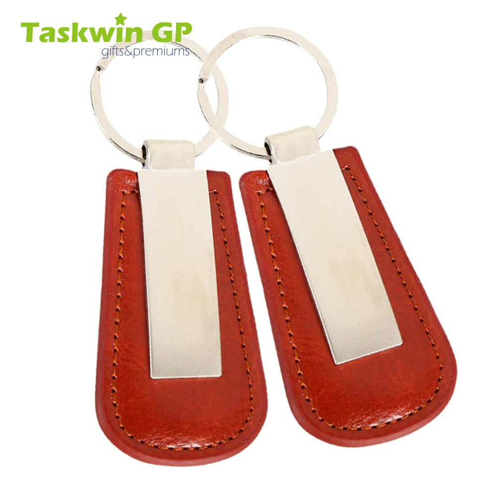 Держатель под заказ коричневый натуральный сувенир ручной работы без рисунка деловые металлические бирки из ПУ кожи брелок для ключей