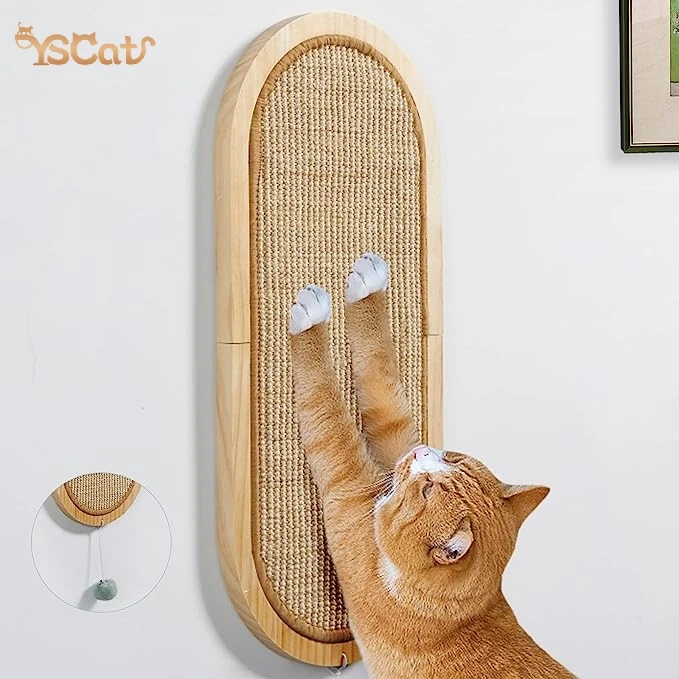 Modern Eco-Friendly Cat Tree Wholesale Wood Scratcher Board with Sisal and Jute Customizable Model for Pet Playing