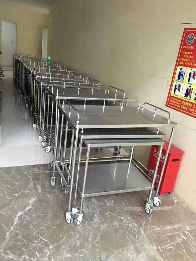 Medical Hospital Cart Stainless Steel surgical instrument trolley