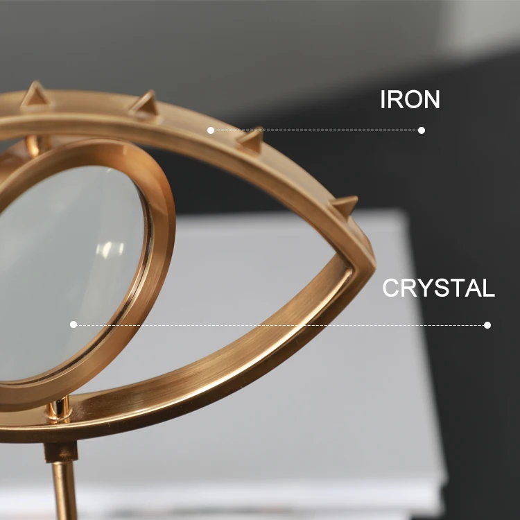 Luxury metal evil eye decor for home hand made desktop decorative ornament home decoration accessories