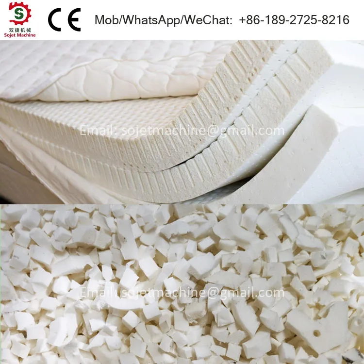 Waste sponge shredding machine/foam crushing particle making machine/EPS foam crusher