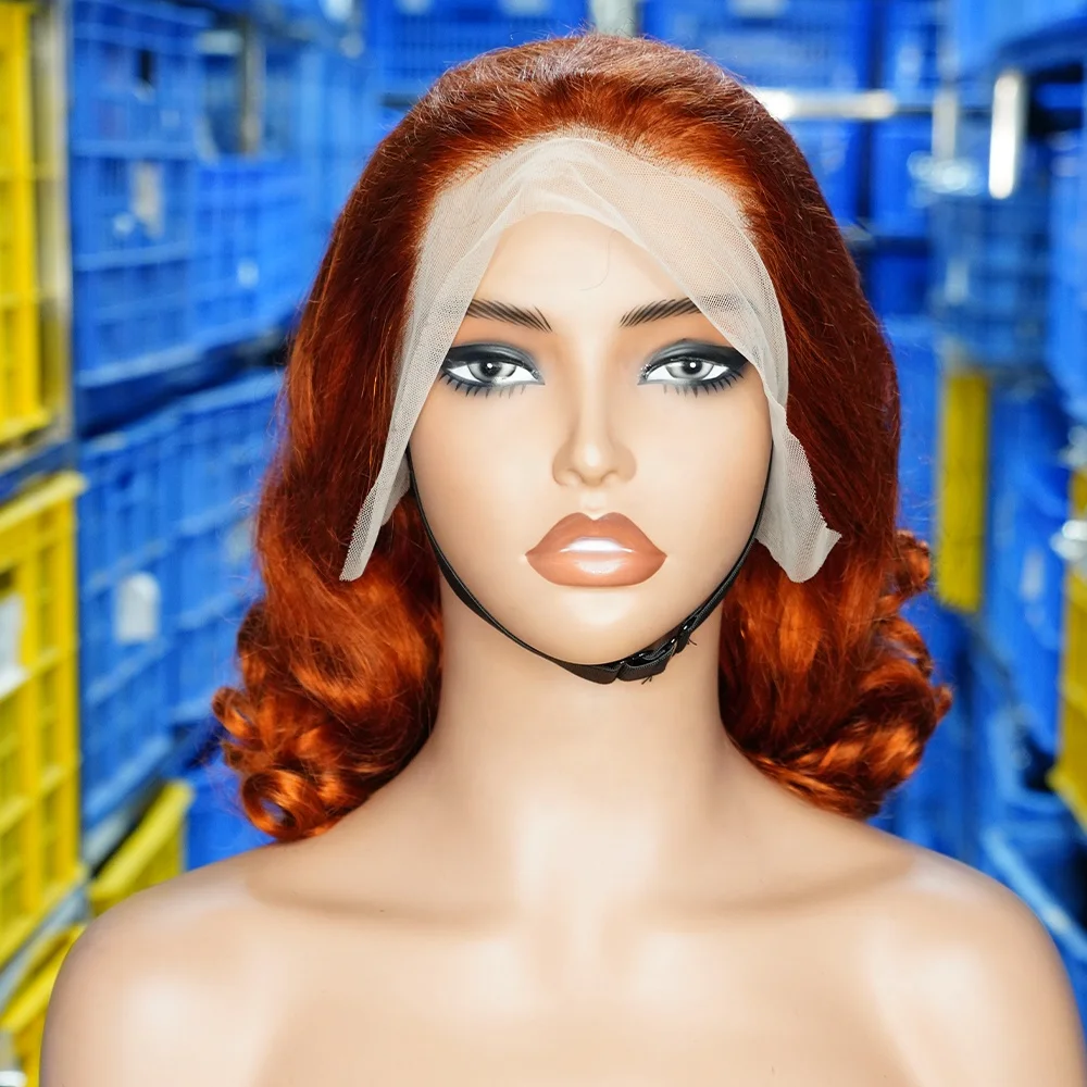 16inch Natural Colored Medium Long Spring Curly Wig Hd lace 13x4 Lace Front Brazilian Human Hair Wig For Women