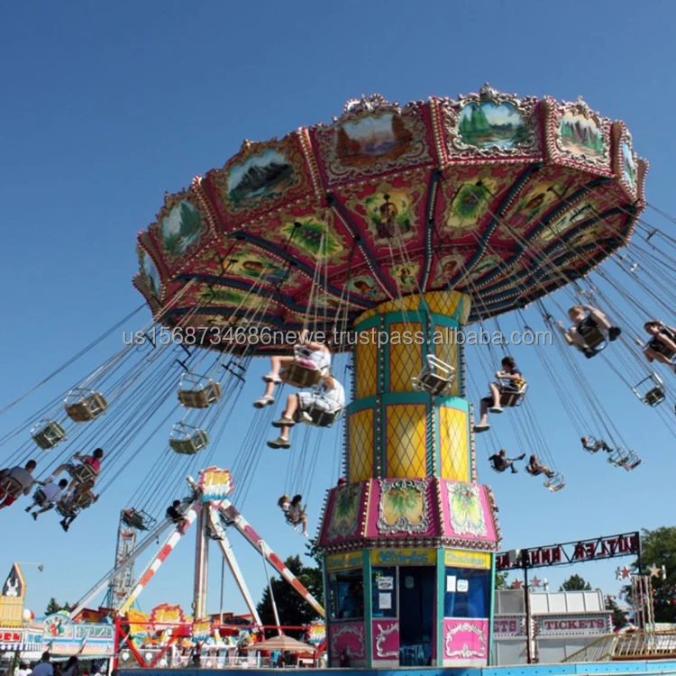 Customized Swing Amusement Equipment 16 Seats Amusement Equipment Flying Chair Rides for Sales