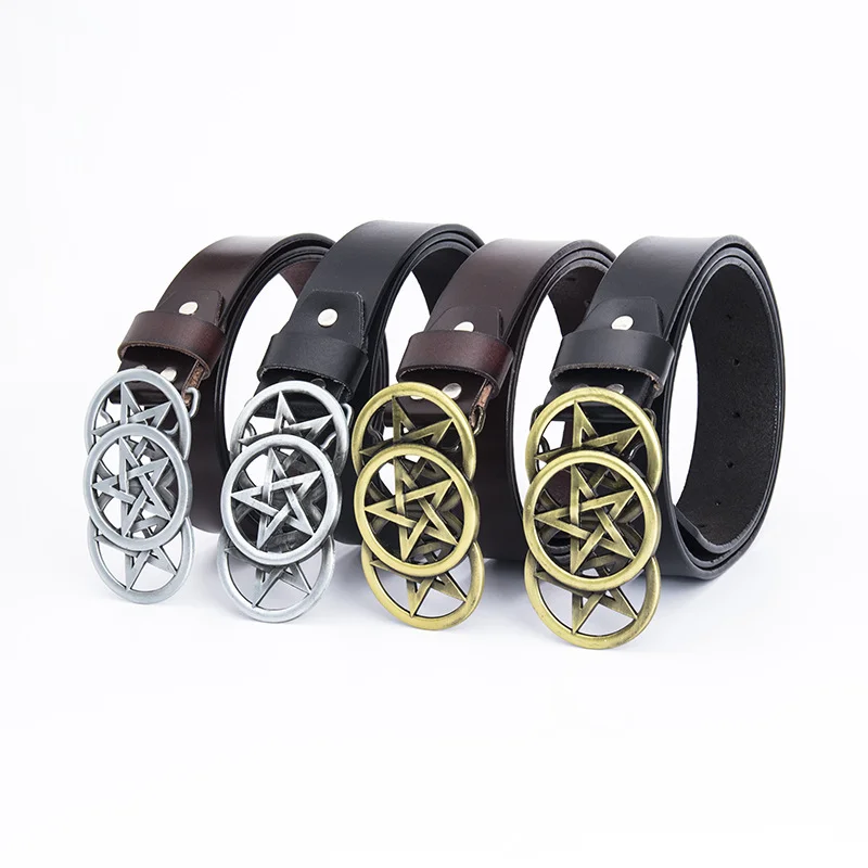 Custom Simple Fashion Design Letter Belt Buckle Custom Metal Belt Buckles with Leather