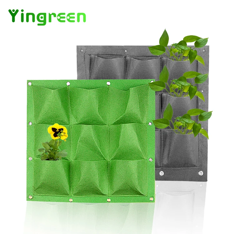 New Design 9 36 Pocket Wall Hanging Vertical Garden Planter Non Woven Fabrics Pots Plant Grow Bags
