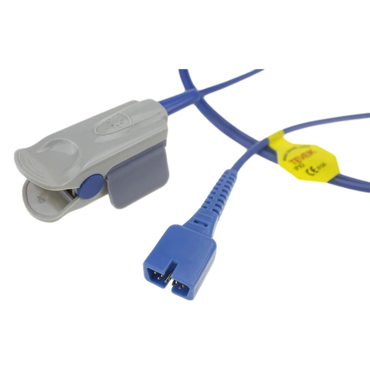 TEVEIK 3ft adult finger clip reusable spo2 sensor cable for Nellcor oximax DB 9pin N550 N595